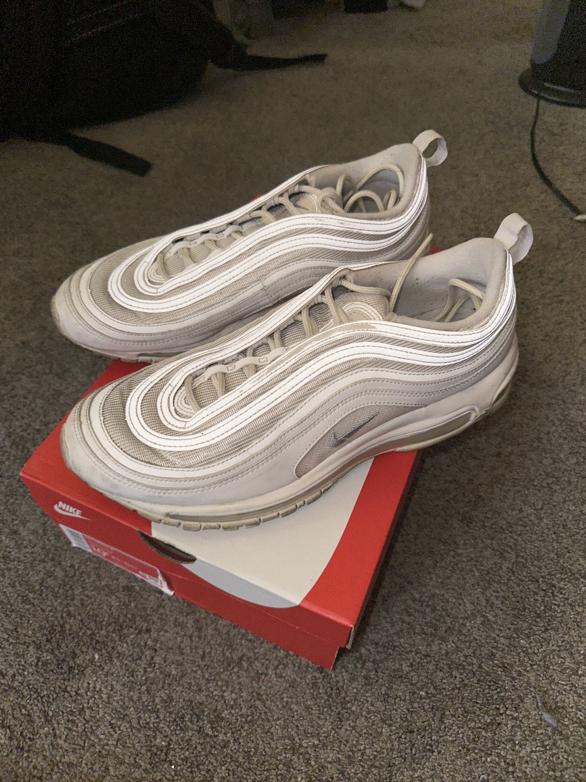 Nike Air Max 97 Triple White Size US 10.5 / EU 43-44 - 1 Thumbnail