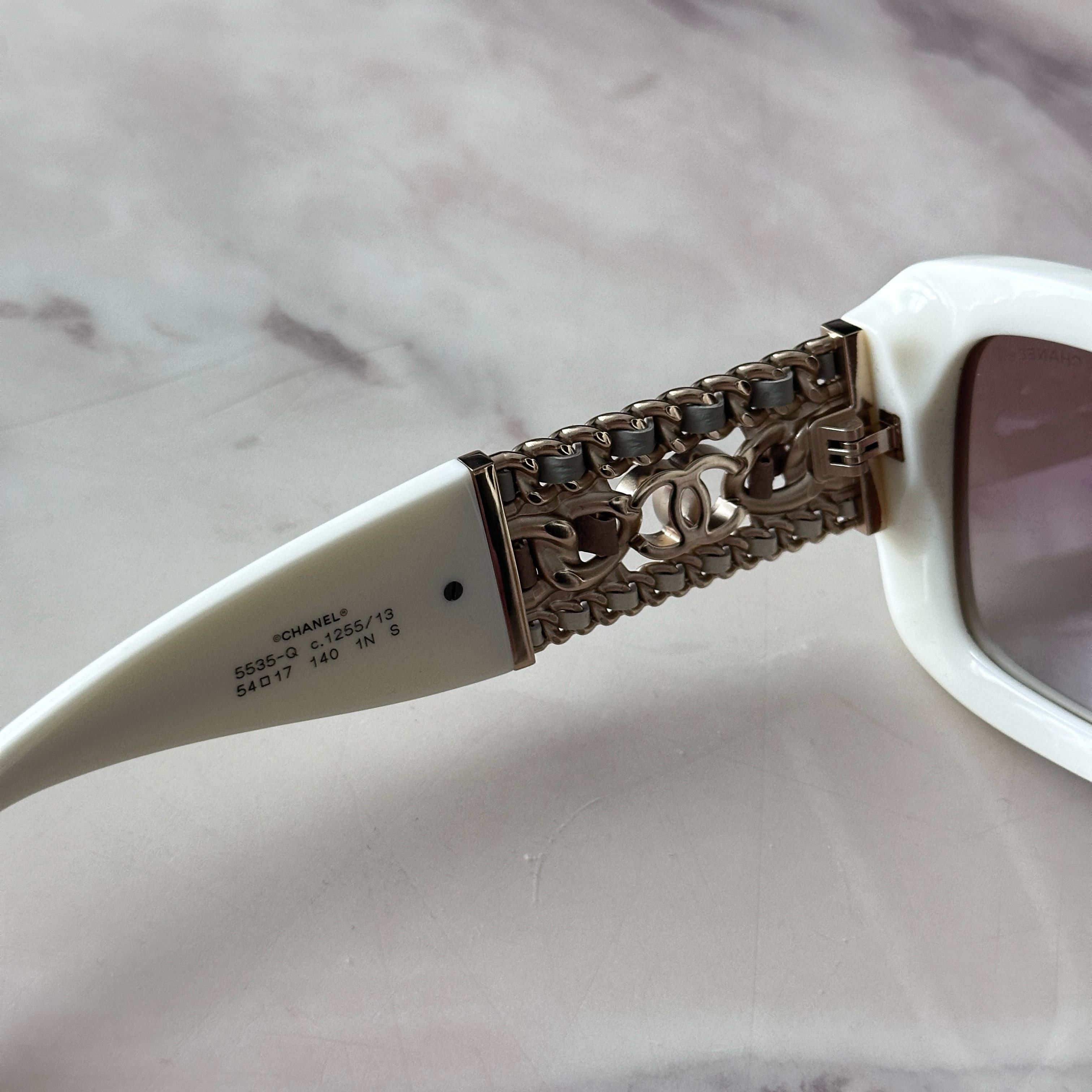 Chanel CHANEL 0CH5535Q 125513 WHITE BROWN Size ONE SIZE - 3 Thumbnail