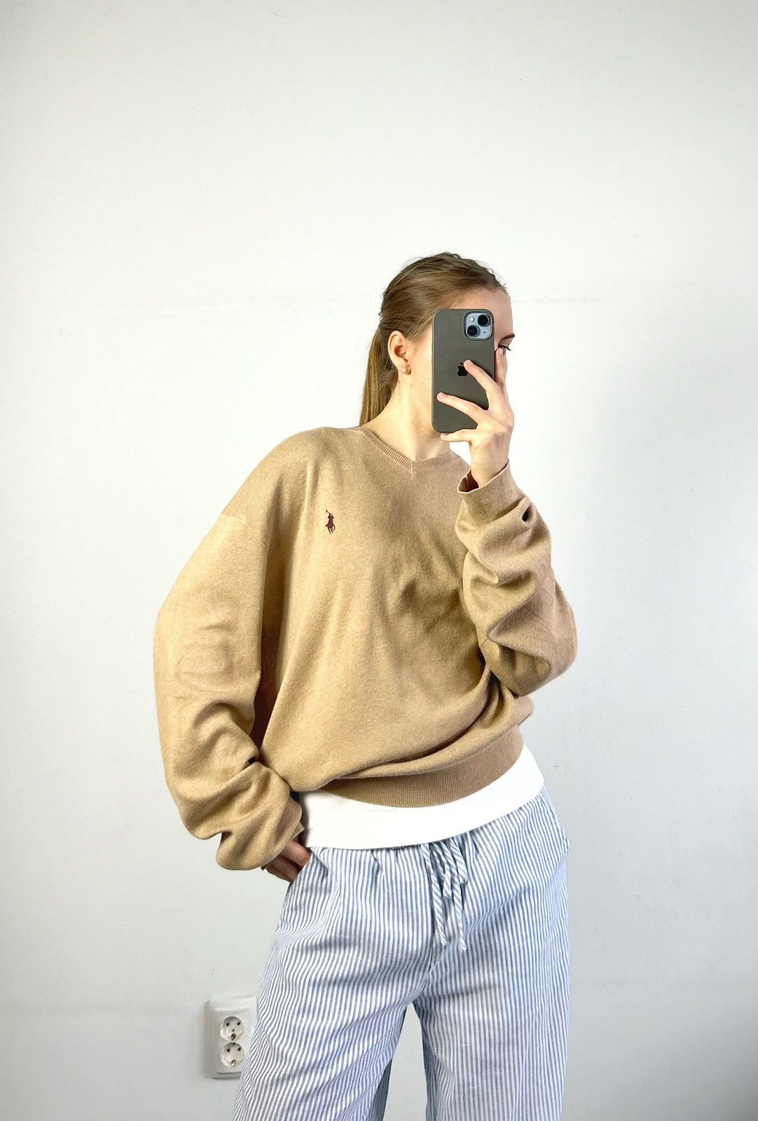 Polo Ralph Lauren Vintage sweatshirt sweater V PRL Polo Ralph Lauren Size US L / EU 52-54 / 3 - 4 Thumbnail