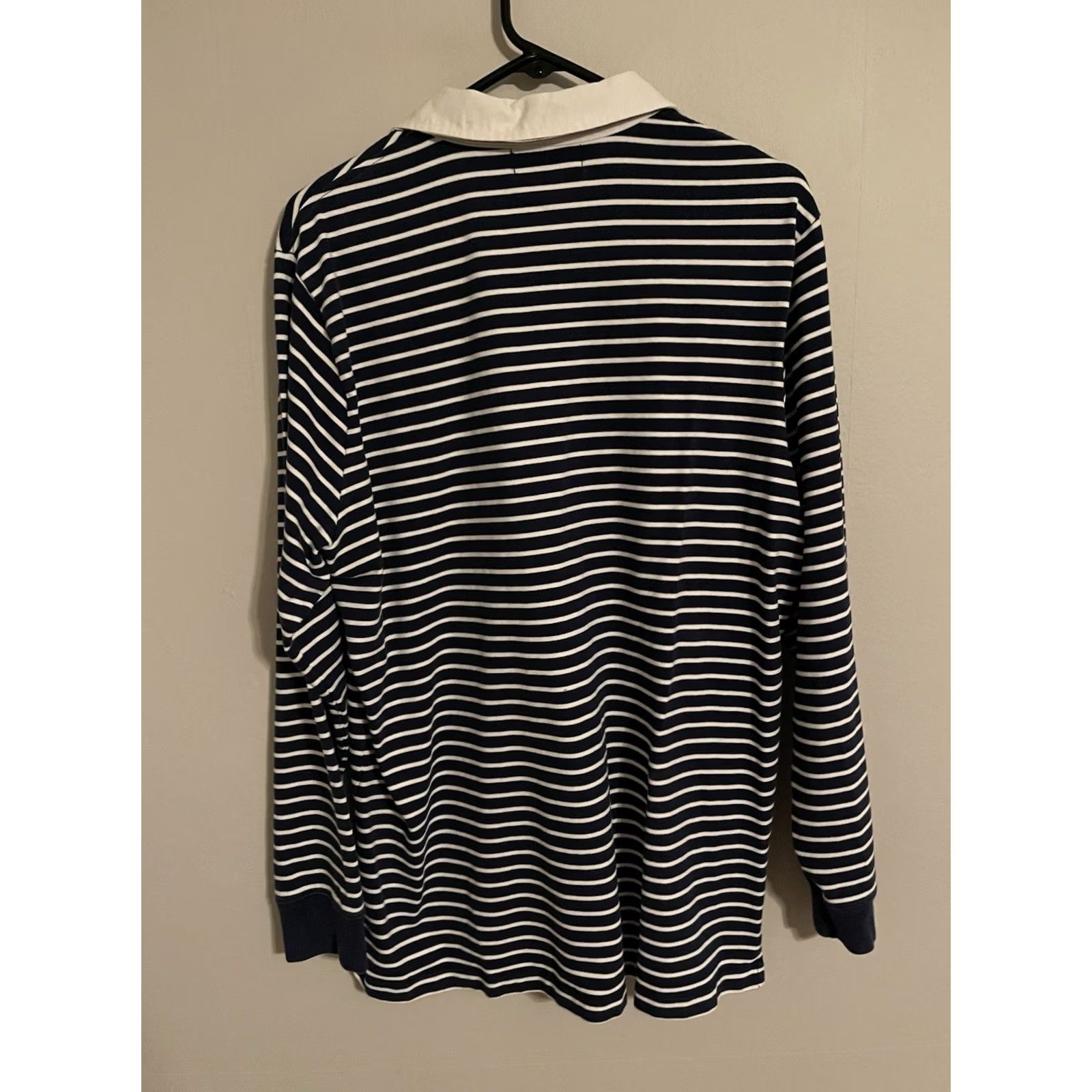 Vineyard Vines Vineyard Vines Blue Striped Polo Shirt Rugby Preppy Long Sleeve Men's Large Size US L / EU 52-54 / 3 - 4 Thumbnail