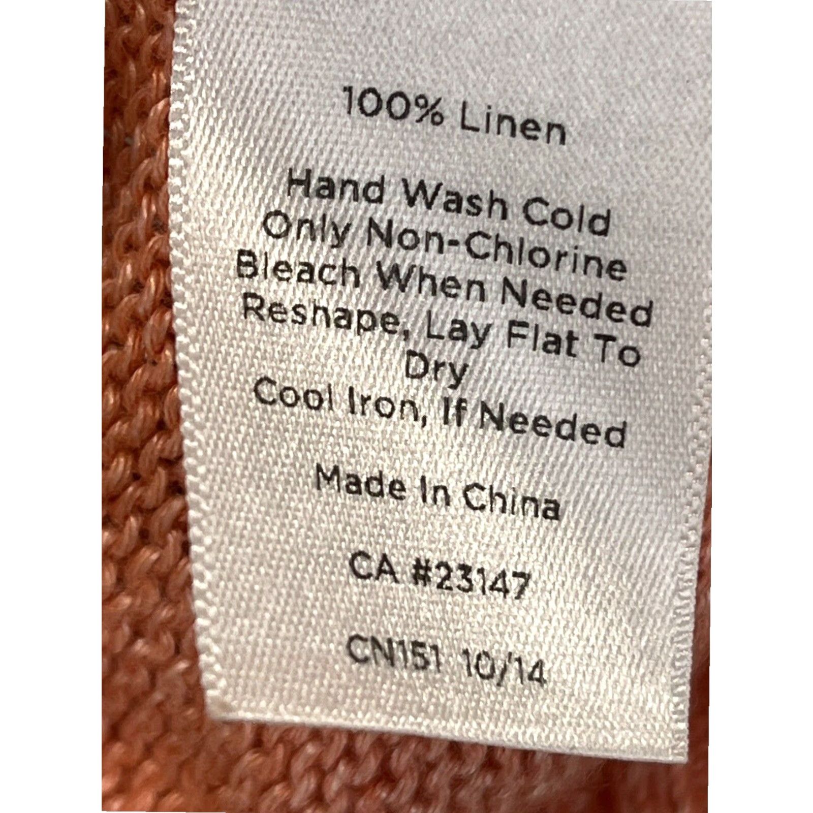 Talbots Talbots Linen Tunic Sweater Large Women's Coastal Orange Boat Neck Size L / US 10 / IT 46 - 4 Thumbnail