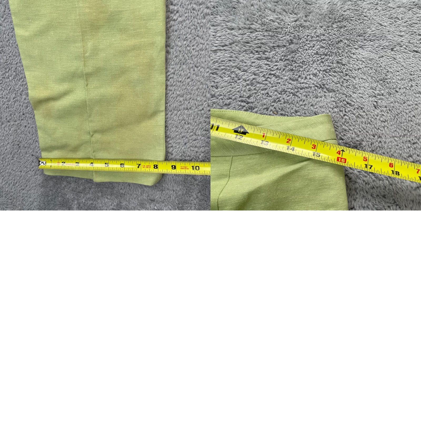 Vintage Sigrid Olsen Pants Womens 10 Green Linen Blend Chino Straight Leg Casual Workwear Ships Spring Summer Mens Womens Girls Boys Size 32" / US 10 / IT 46 - 9 Thumbnail