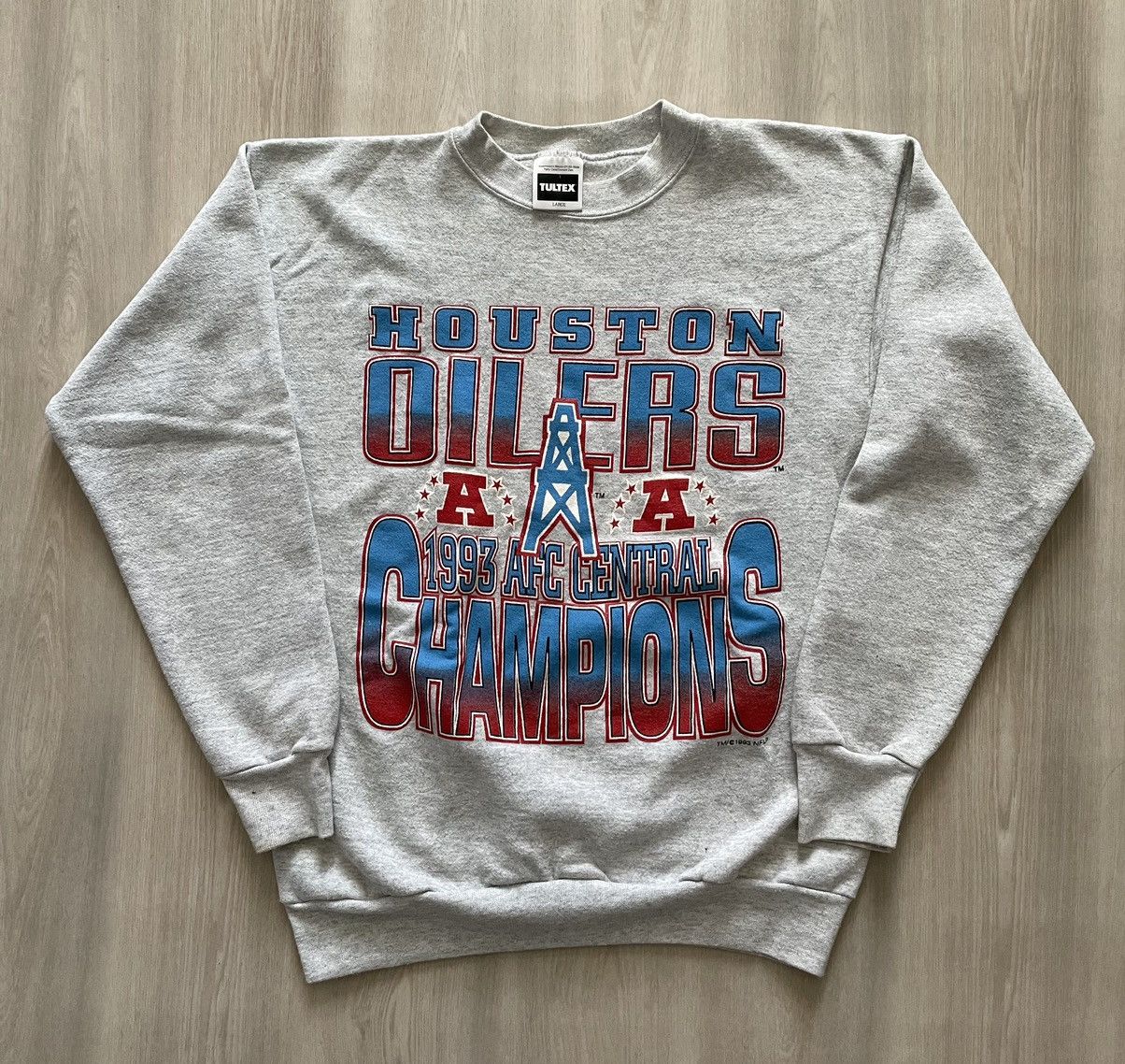NFL × Vintage Vintage 1993 Houston Oilers Crewneck Mens Large Size US M / EU 48-50 / 2 - 1 Thumbnail