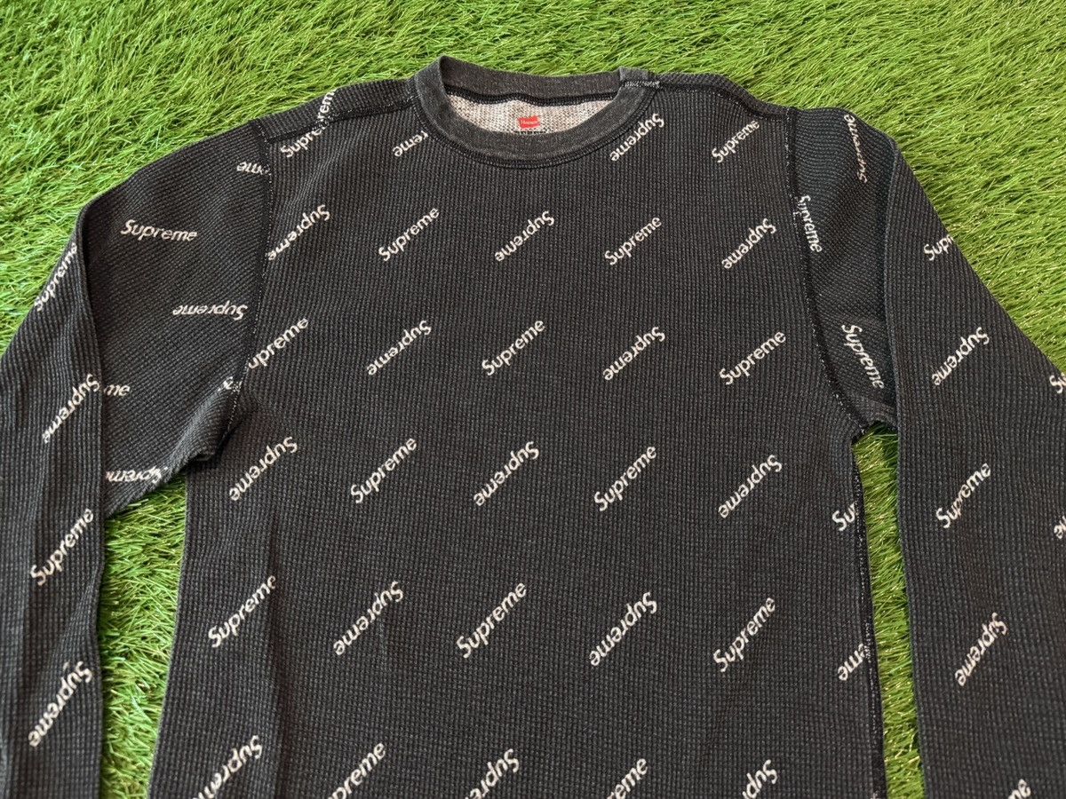 Supreme Supreme Hanes Black Thermal Crew Long Sleeve Shirt Size US S / EU 44-46 / 1 - 2 Thumbnail