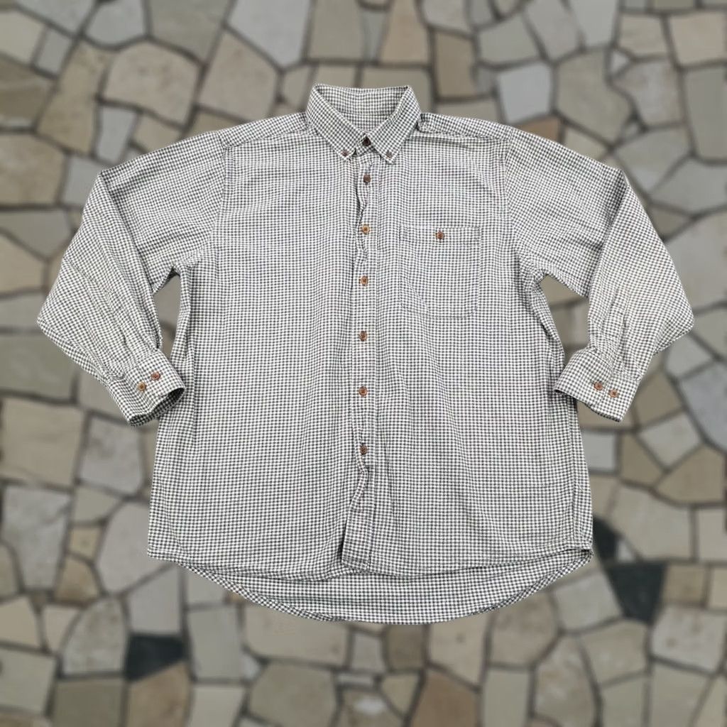 Vintage Vintage Sears Roebuck Shirt Mens Large Gray White Gingham Plaid Flannel Work 90s Size US L / EU 52-54 / 3 - 1 Thumbnail