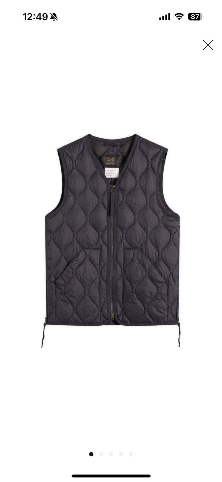 TAION Taion Military V-Neck Soft Shell Down Vest Size US S / EU 44-46 / 1 - 10 Thumbnail