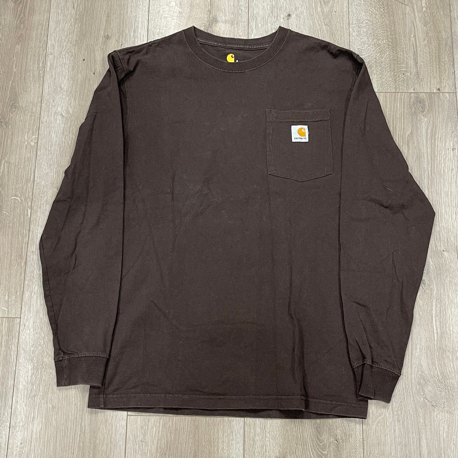 Carhartt Carhartt Original Fit Brown Long Sleeve Pocket T Shirt Small Size US S / EU 44-46 / 1 - 1 Thumbnail