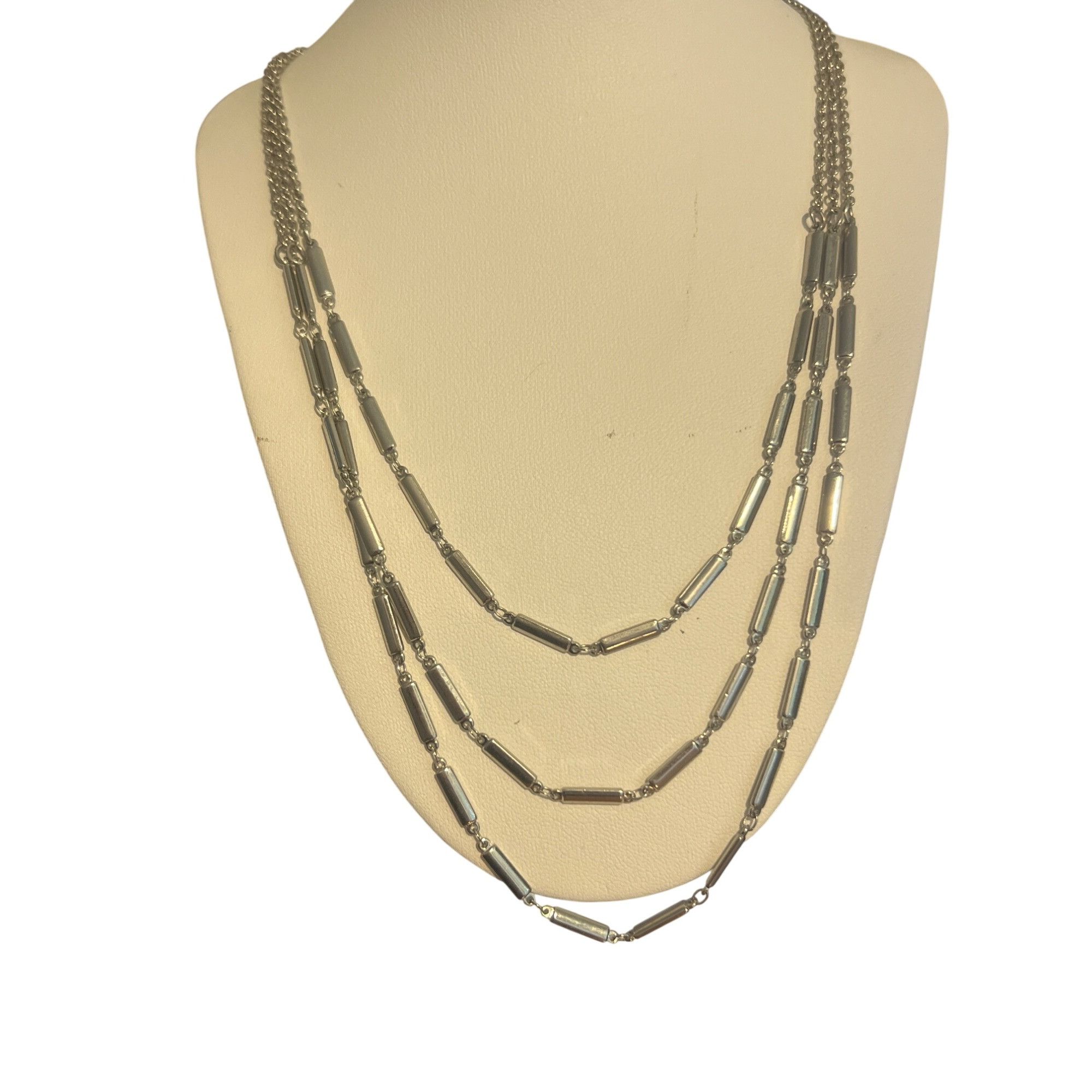 Banana Republic Banana Republic Silver Tone Multi Strand Layered Necklace Tu Size ONE SIZE - 1 Thumbnail