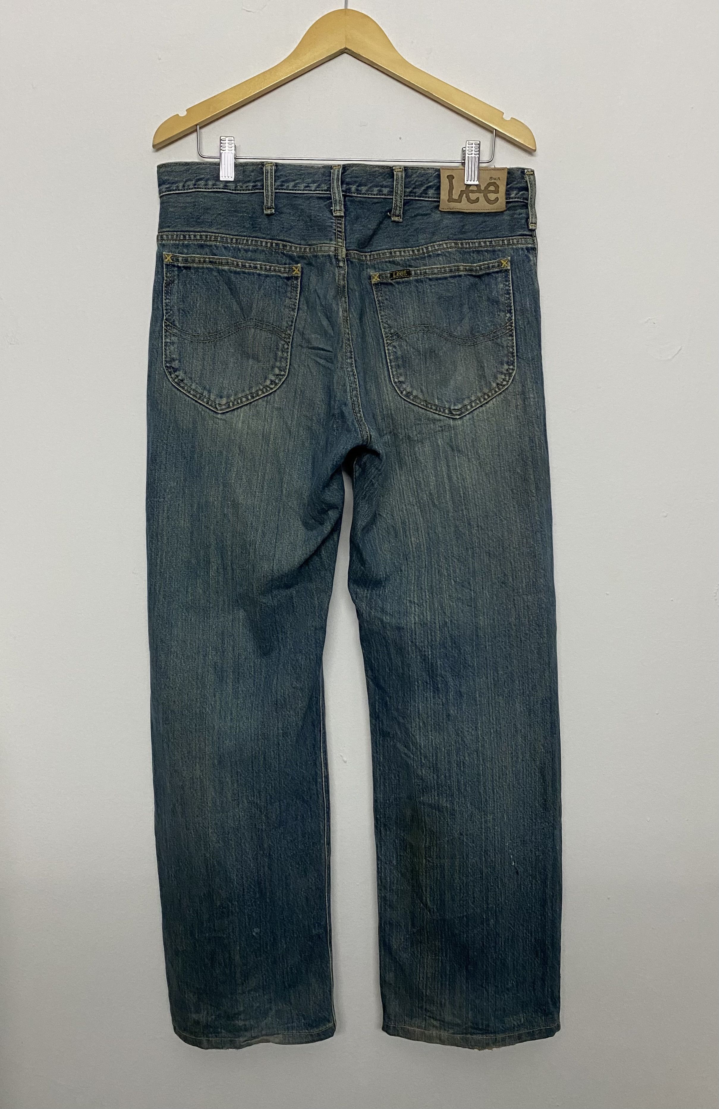 Lee Retro 90s Lee Dark Wash Faded Denim Workwear Jeans 34 Size US 34 / EU 50 - 2 Thumbnail