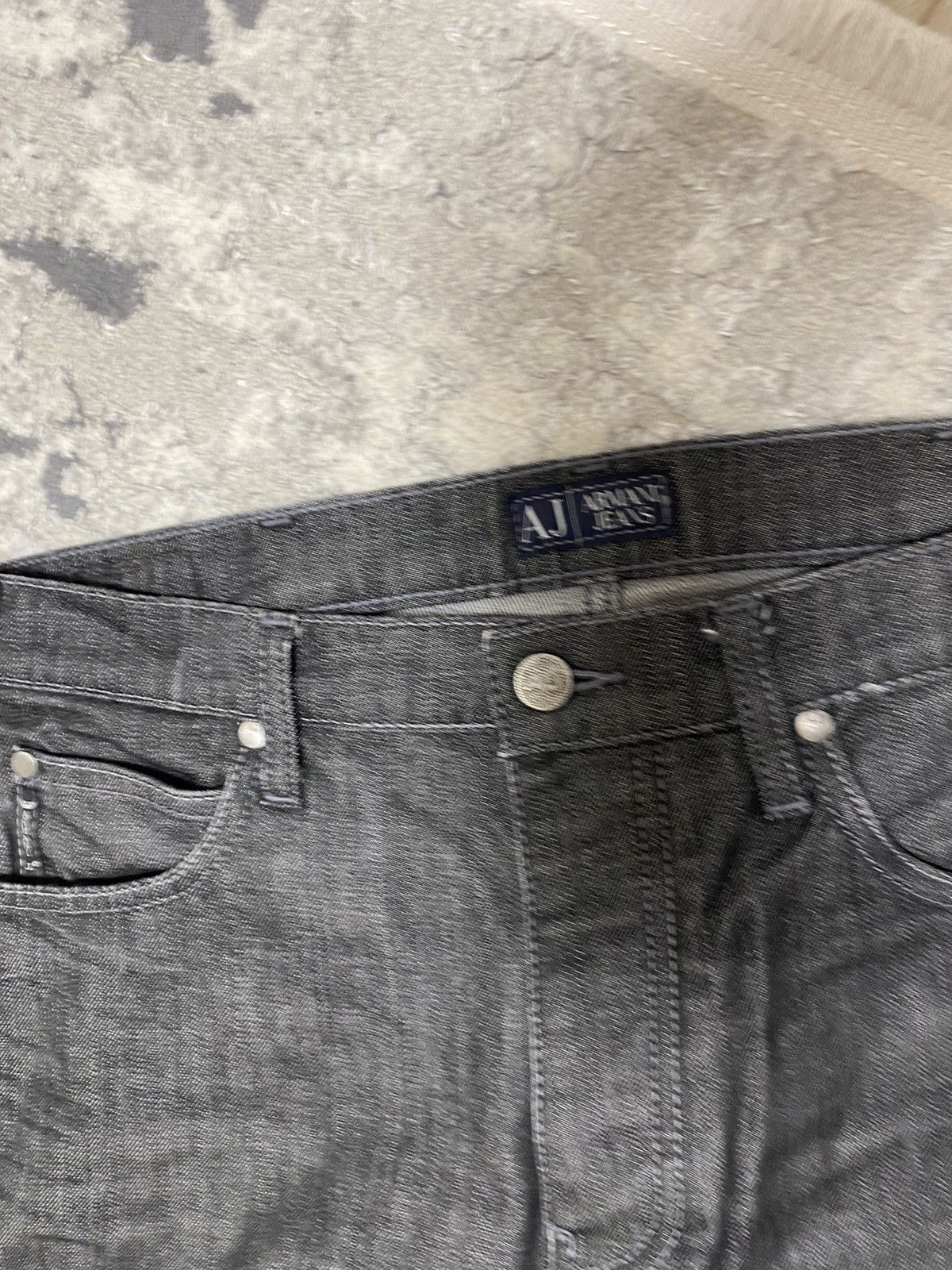 Armani Vintage Armani Baggy Jeans Silver Metal Logo Size US 32 / EU 48 - 7 Thumbnail