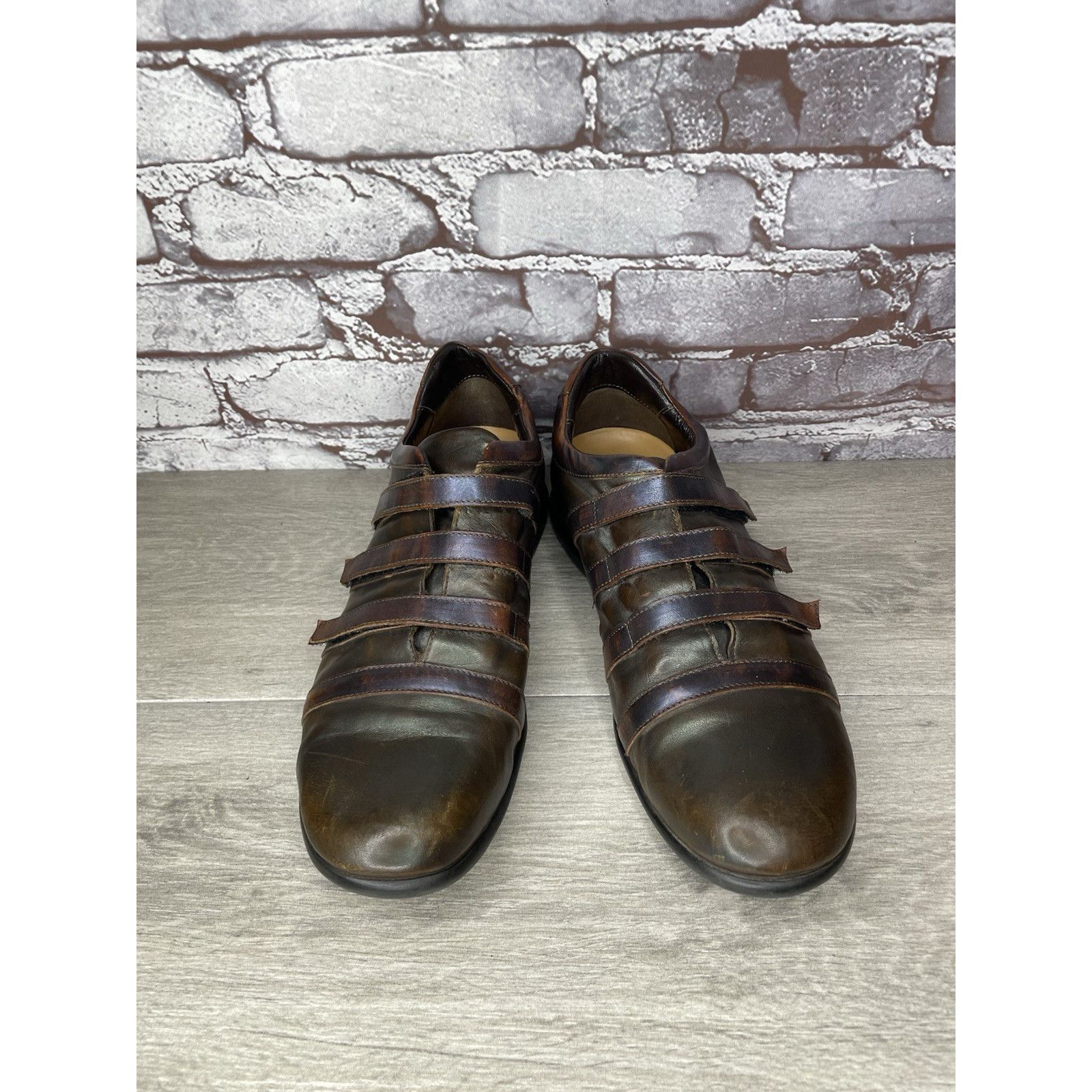 VERRI Bruno Verri Brown Leather Metallic Fashion Shoes Sneakers Me Size US 9 / EU 42 - 12 Thumbnail