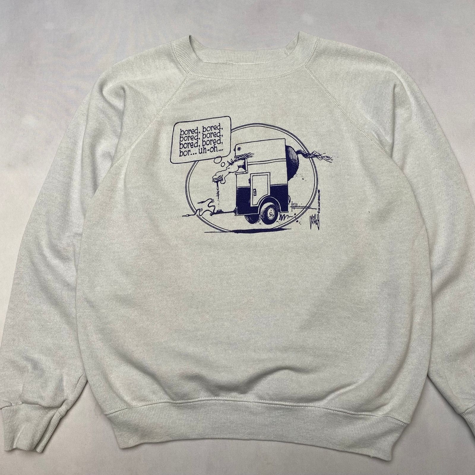 Hanes × Vintage VTG 1985 The Wiley Works Horse Cartoon Sweatshirt Men's M Size US M / EU 48-50 / 2 - 2 Thumbnail