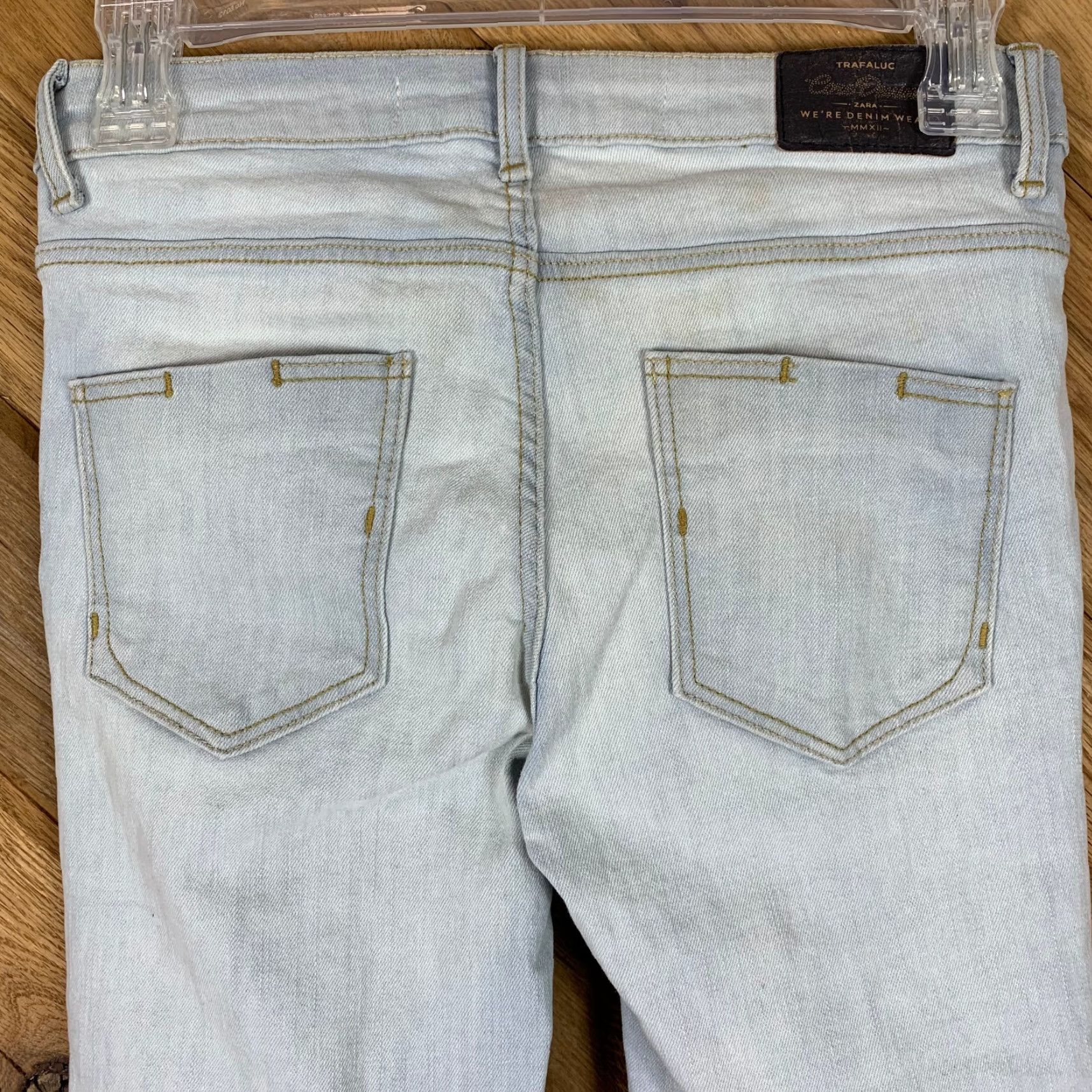 Zara Zara Trafaluc Womens Slim Denim Jeans Pockets Casual Pants Light Blue 02 Size 2 Regular Blue Jeans Womens Skinny Pants Size 26" / US 2 / IT 38 - 4 Thumbnail