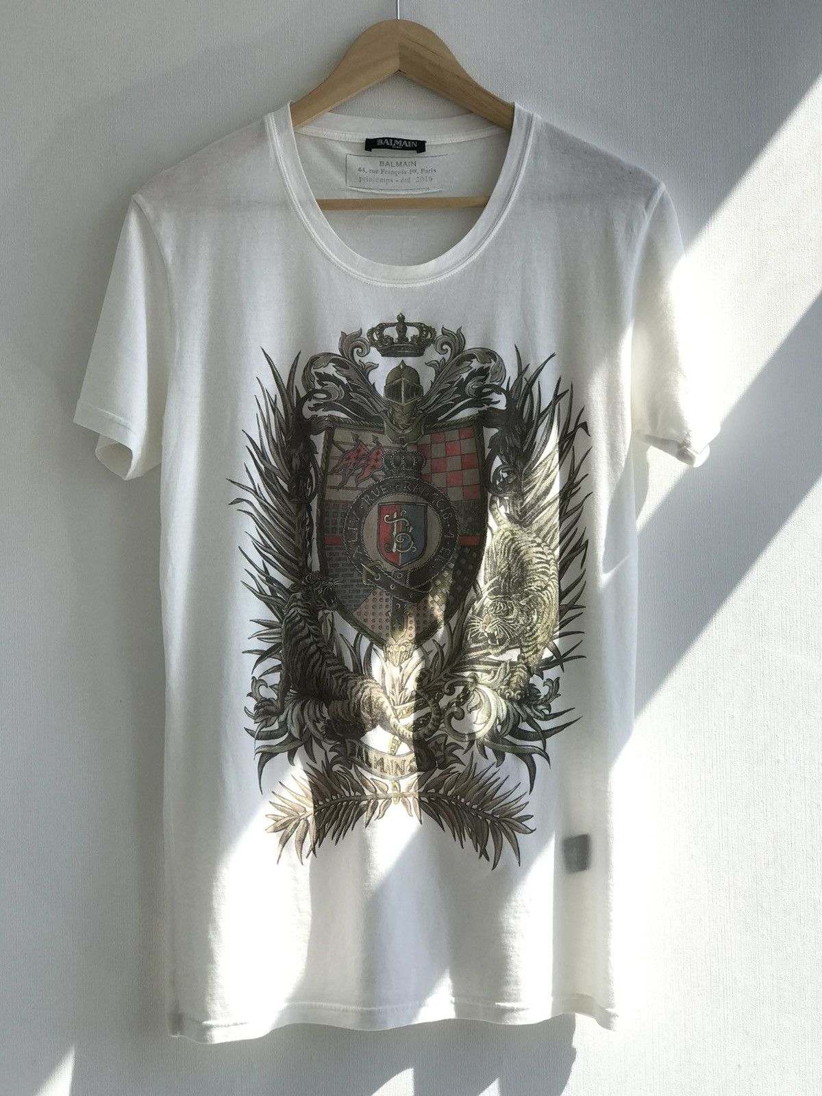 Balmain SS16 Logo T Shirt Size US S / EU 44-46 / 1 - 1 Thumbnail