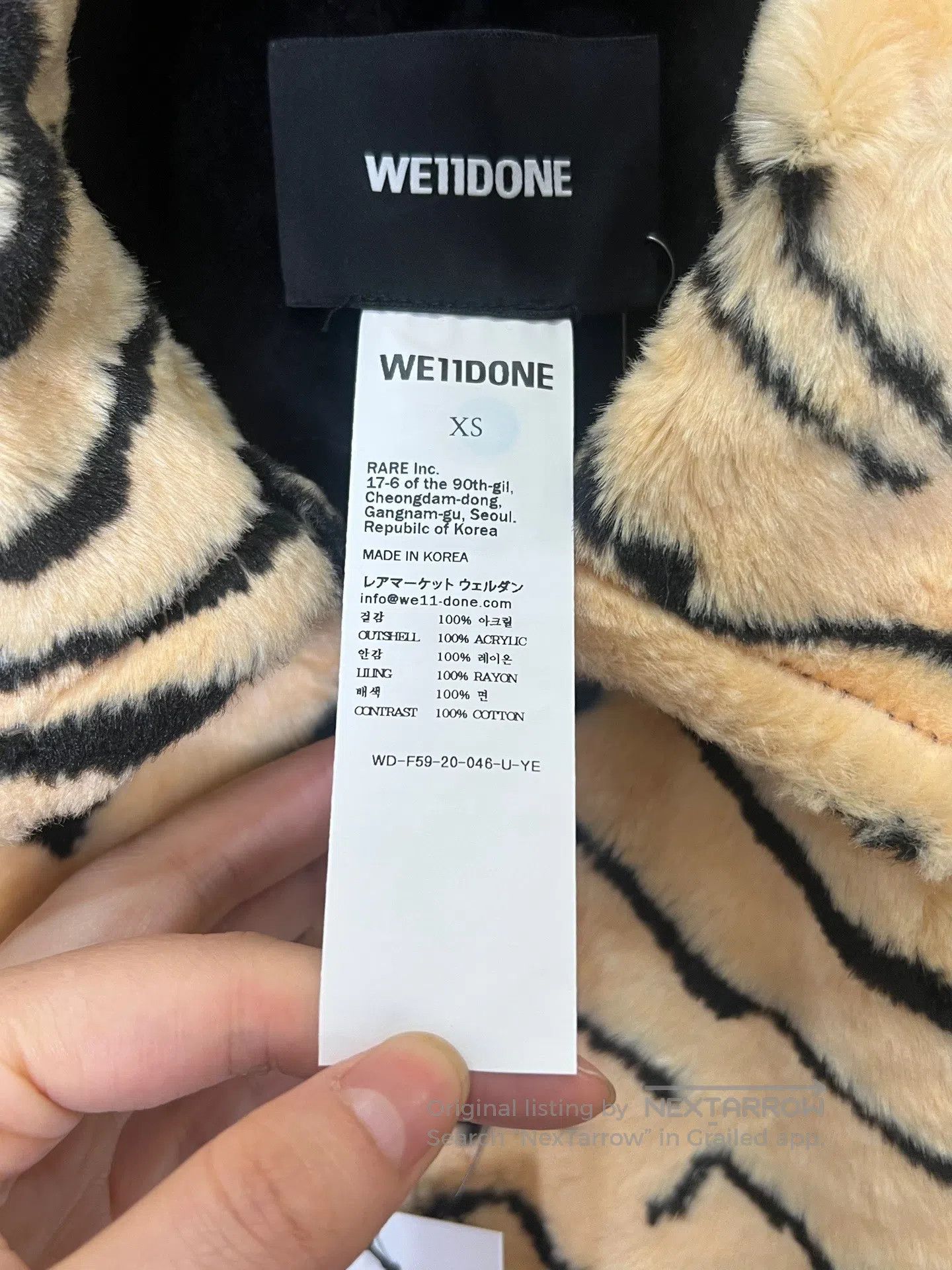 WE11DONE we 11 done Tiger Print Fur Coat| Size XS / US 0-2 / IT 36-38 - 4 Thumbnail