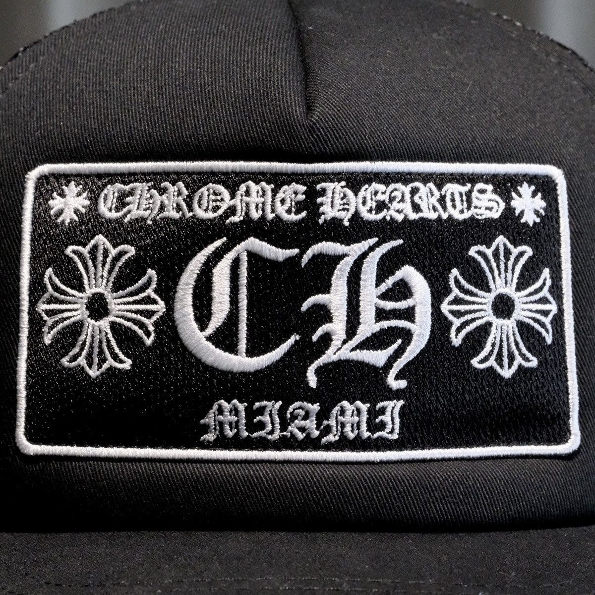 Chrome Hearts CHROME HEARTS TRUCKER CAP - CH MIAMI PATCH/BLACK Size ONE SIZE - 2 Thumbnail