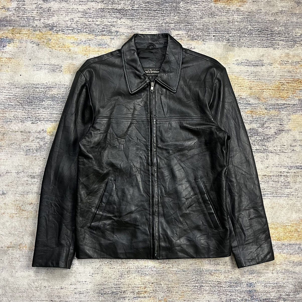 Japanese Brand × Vintage Vintage Wind armor leather jacket | Grailed