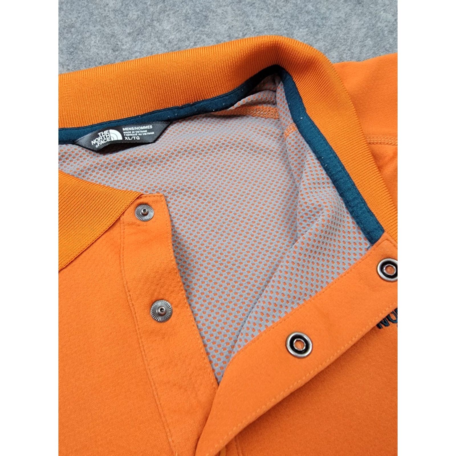 The North Face The North Face Shirt Mens XL Orange Short Sleeve Polo Snap Button Size US XL / EU 56 / 4 - 5 Thumbnail