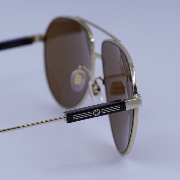 Gucci Gucci GG1311S 004 Sunglasses Gold Aviator Frame Size ONE SIZE - 6 Thumbnail