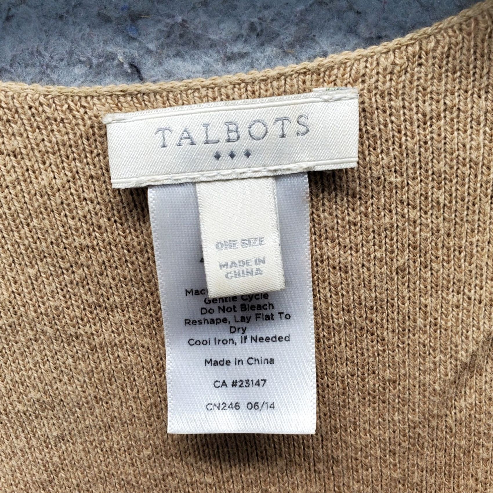 Talbots Talbots Cardigan Womens One Size Multicolor Knit Sleeveless Open Front Colorblock Casual Fall Winter Size ONE SIZE - 6 Thumbnail