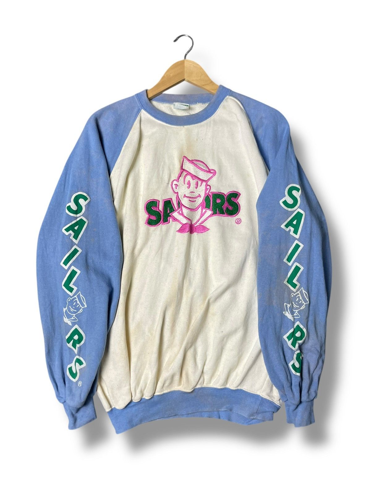 Japanese Brand × Vintage Vintage SAILORS Crewneck Pullover Sweatshirt (80) Size US M / EU 48-50 / 2 - 1 Thumbnail
