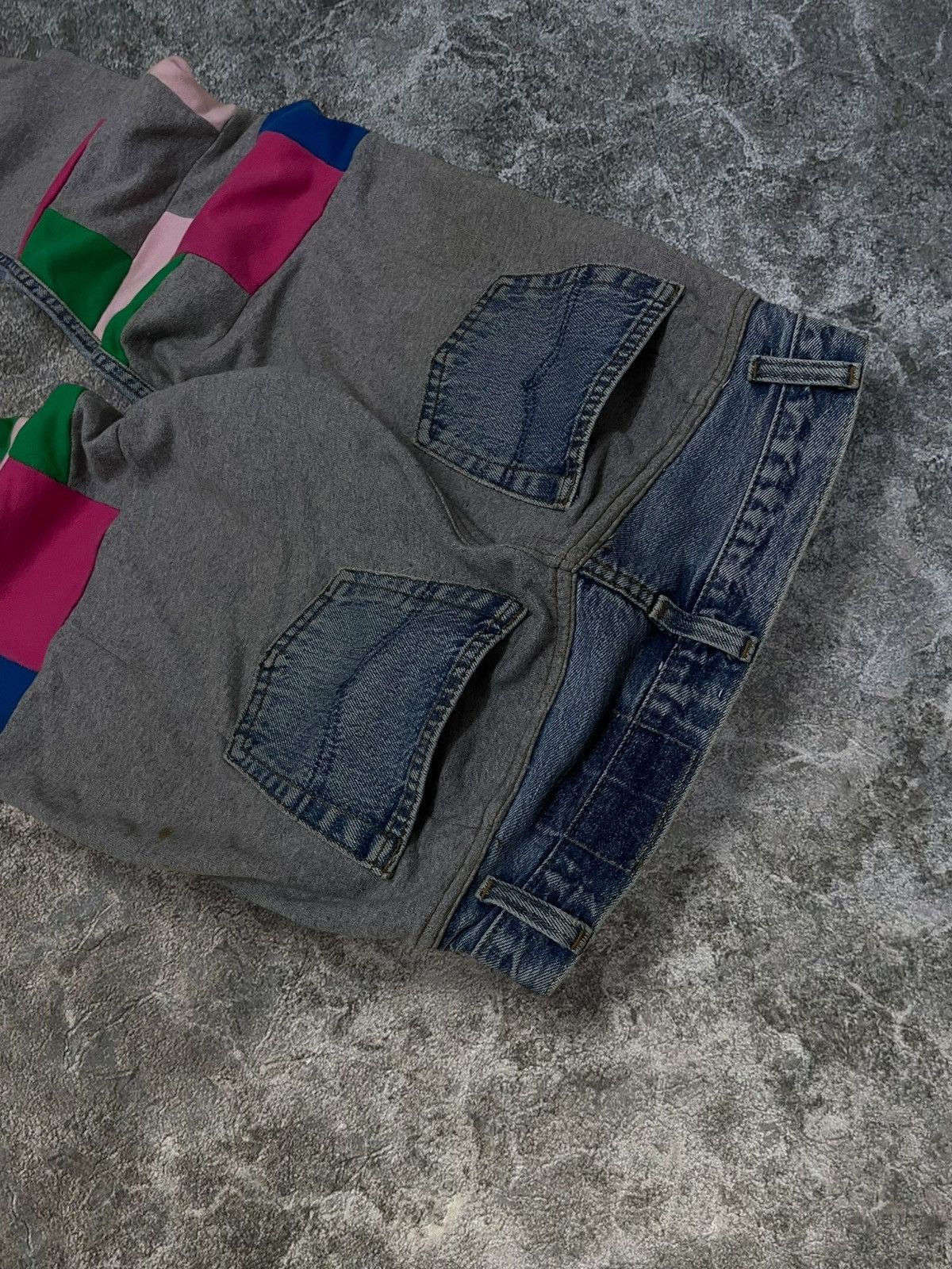 Japanese Brand Vintage Japan Designer 90’s H&+KB Denim Rebuild Sweatpant Size US 28 / EU 44 - 12 Thumbnail