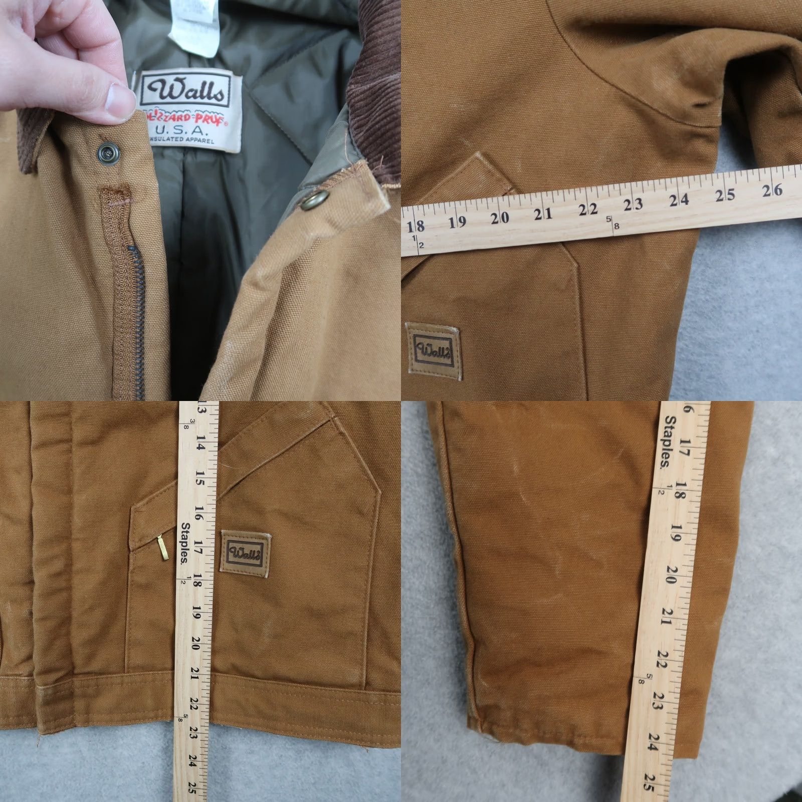 Walls VINTAGE Walls Cropped Detroit Jacket Brown Insulated Canvas 90s Grunge Denim? (Note: original title does not include Denim) Size US 32 / EU 48 - 9 Thumbnail