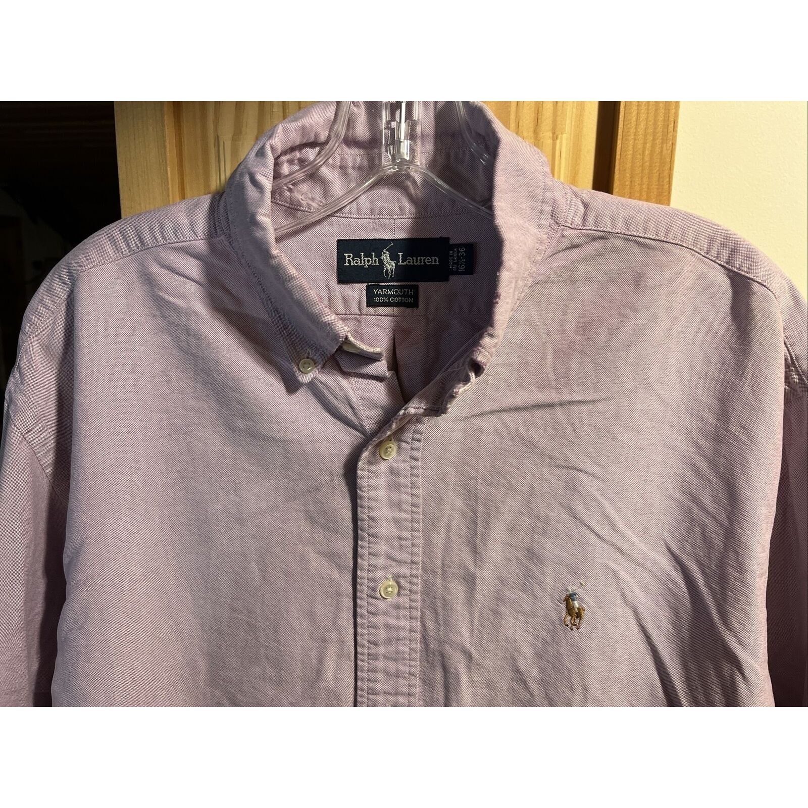 Ralph Lauren Ralph Lauren Men’s 16.5 36 Purple Yarmouth LS Cotton Shirt Size US XL / EU 56 / 4 - 5 Thumbnail