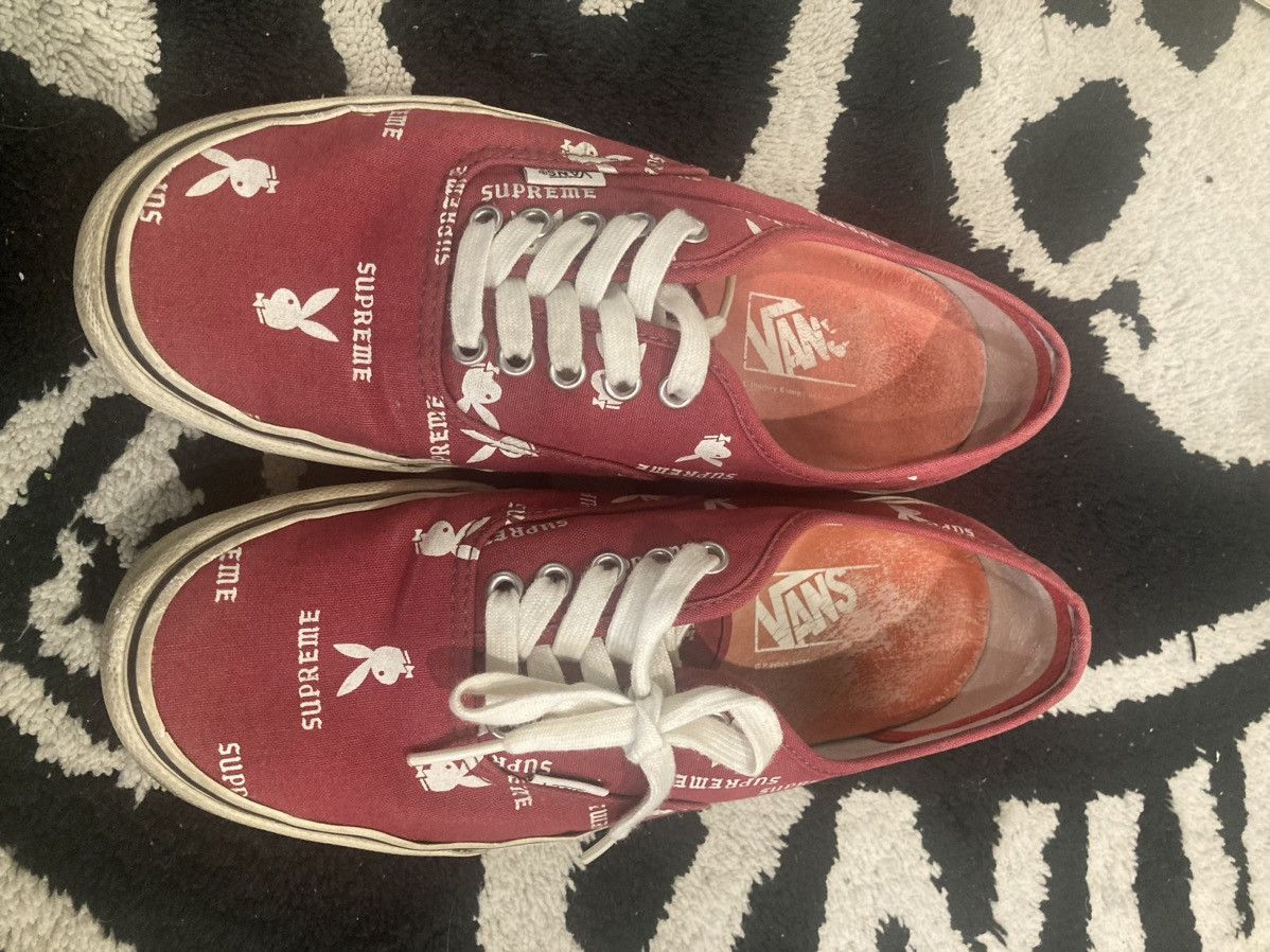 Supreme × Vans 2014SS Supreme x playboy vans era size 8.5, burgundy Size US 8.5 / EU 41-42 - 2 Thumbnail