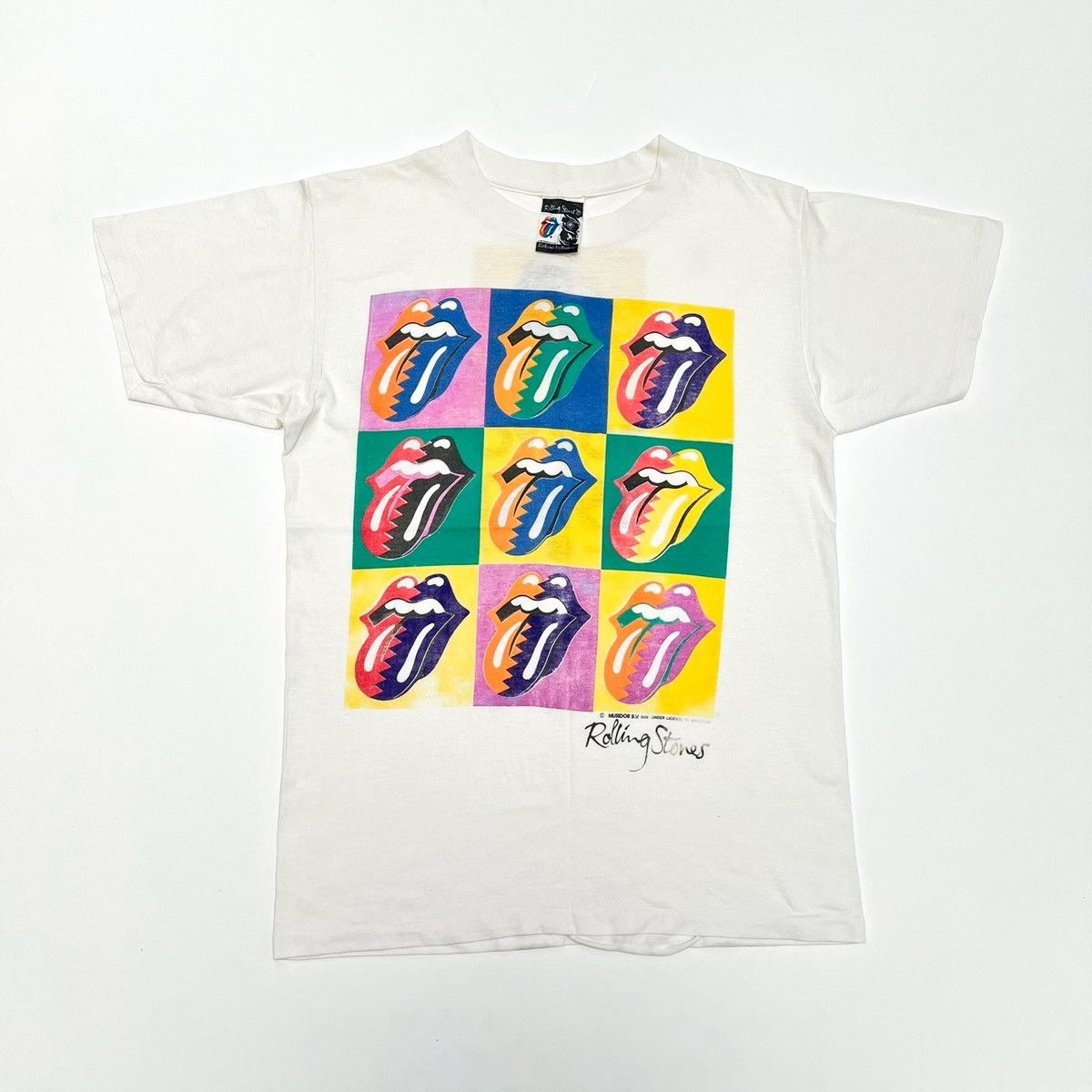 Vintage Rolling Stones 9 Tongue Vintage 80s 90s Band Brockum T-Shirt Size US L / EU 52-54 / 3 - 4 Thumbnail