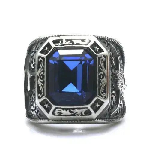 Other Stainless Cool West Cowboy Green Stone Newest Ring Size ONE SIZE - 2 Thumbnail