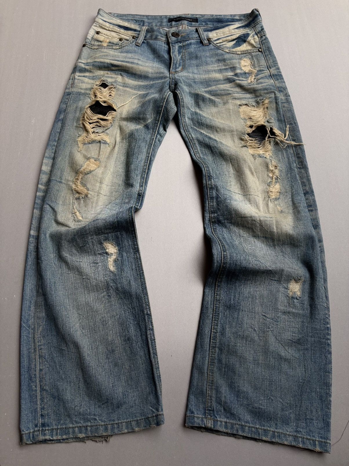 Japanese Brand Lolita phyton distressed jeans Size US 33 - 1 Thumbnail