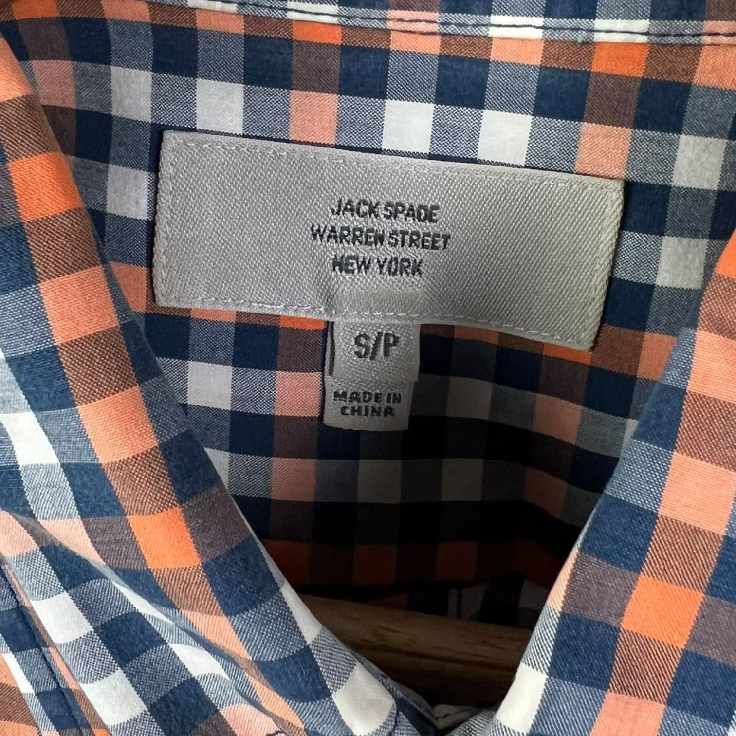 Jack Spade Men's Jack Spade Orange Gingham Button-Up Shirt - S - $190 Size US S / EU 44-46 / 1 - 3 Thumbnail