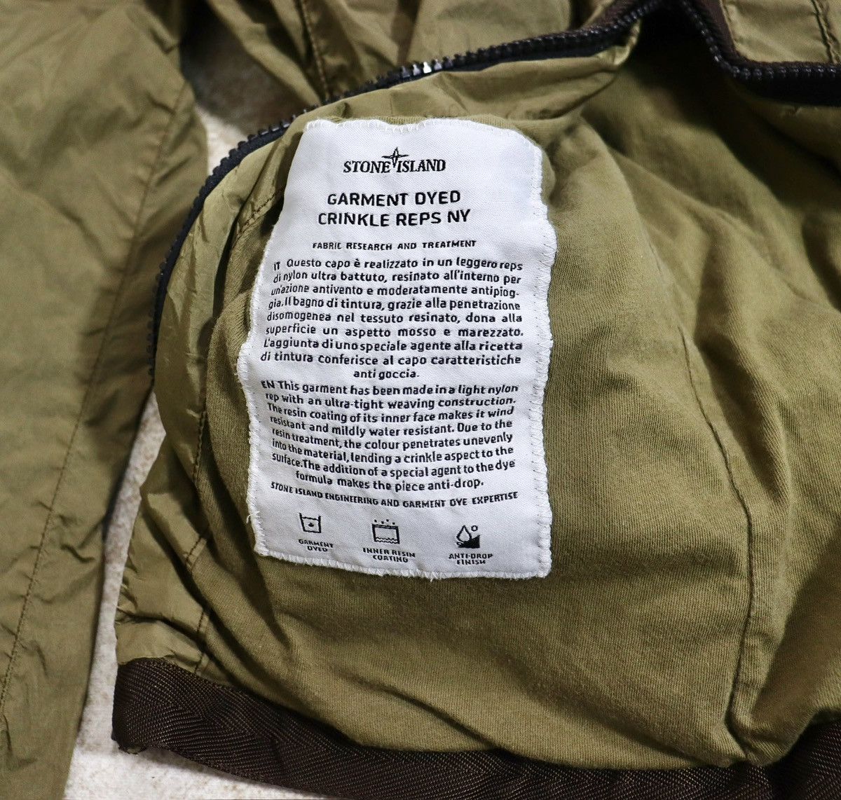 Stone Island Stone Island Garment Dyed Crinkle Cotton Lined Overshirt Size US M / EU 48-50 / 2 - 10 Thumbnail