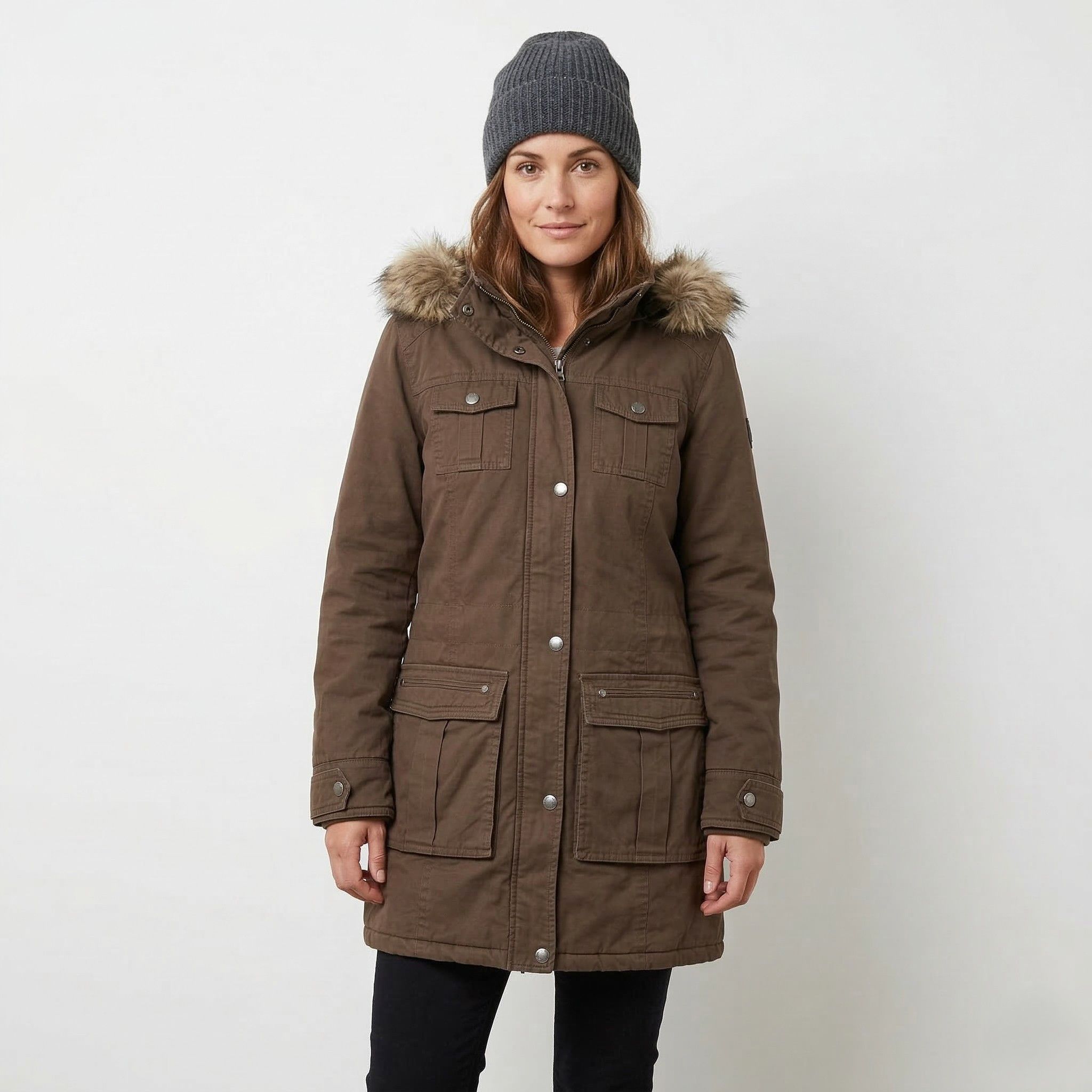 s.Oliver S.Oliver Woman M Jacket Khaki Padded Hood Vintage 0217 Size M / US 6-8 / IT 42-44 - 1 Thumbnail