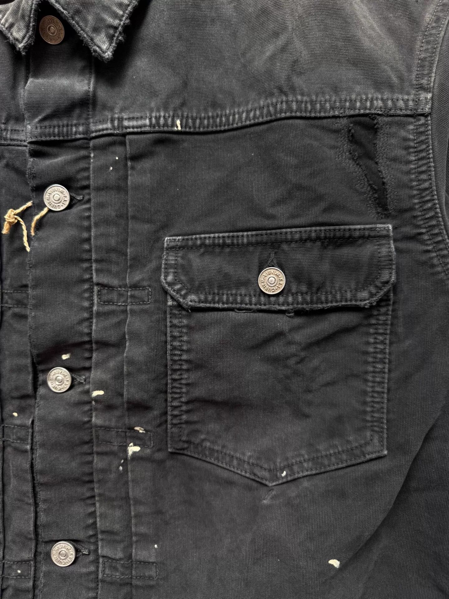 Visvim VISVIM 26SS ICT 101X G.CORDS CRASH BLK Wash Ink Splat Cut JKT Size US XL / EU 56 / 4 - 7 Thumbnail