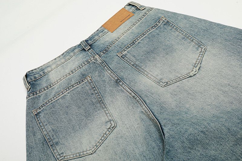 Vintage American Street Washed Distressed Curved-Leg Jeans Size US 32 / EU 48 - 4 Thumbnail