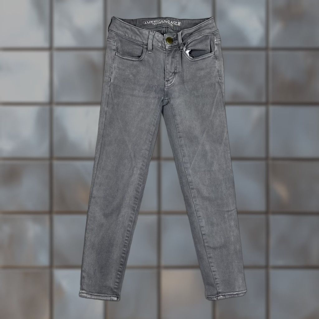 American Eagle Outfitters American Eagle Outfitters Jeans Women 00 Gray Skinny Stretch Denim Size 24" / US 00 / IT 34 - 1 Thumbnail