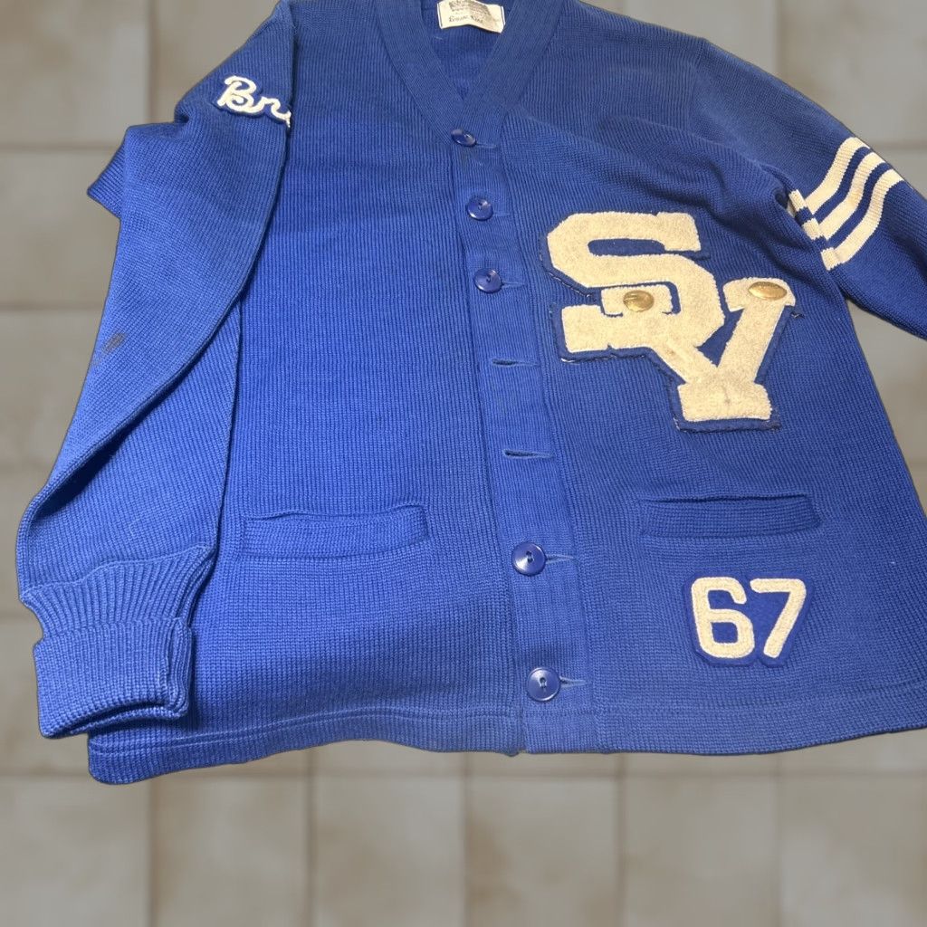 Vintage VINTAGE Royal Blue Coleman Letterman Sweater 70,s Preppy Oxford Dark Academia Style S Royal Blue Letterman Sweater) Size US S / EU 44-46 / 1 - 1 Thumbnail