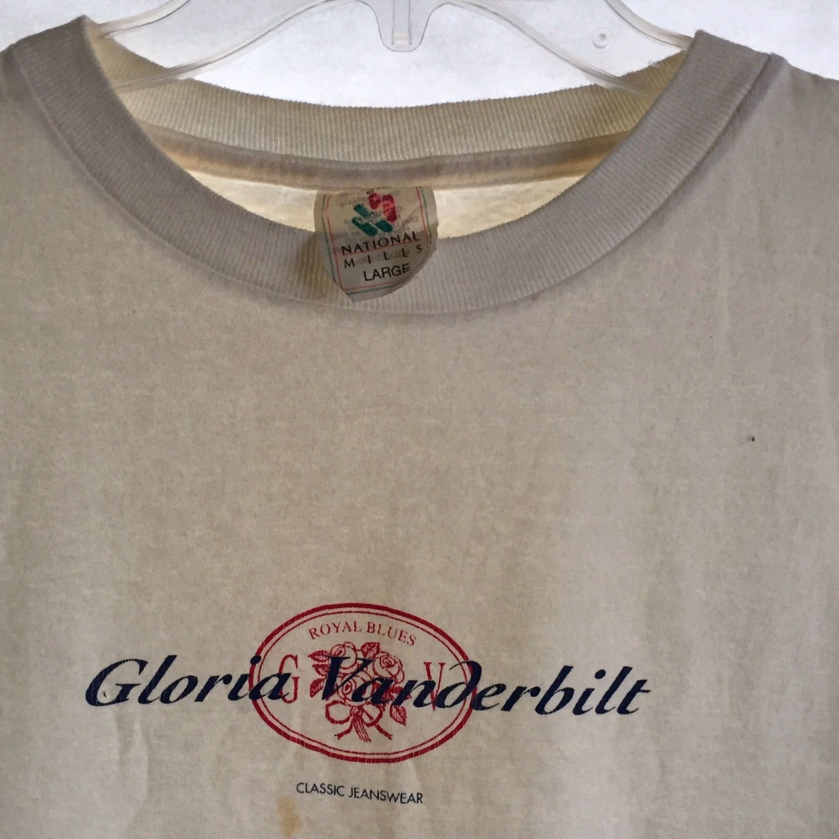 Gloria Vanderbilt VINTAGE Gloria Vanderbilt Shirt Mens Large White Short Sleeve Graphic Tee 1990s Mens Size US L / EU 52-54 / 3 - 2 Thumbnail
