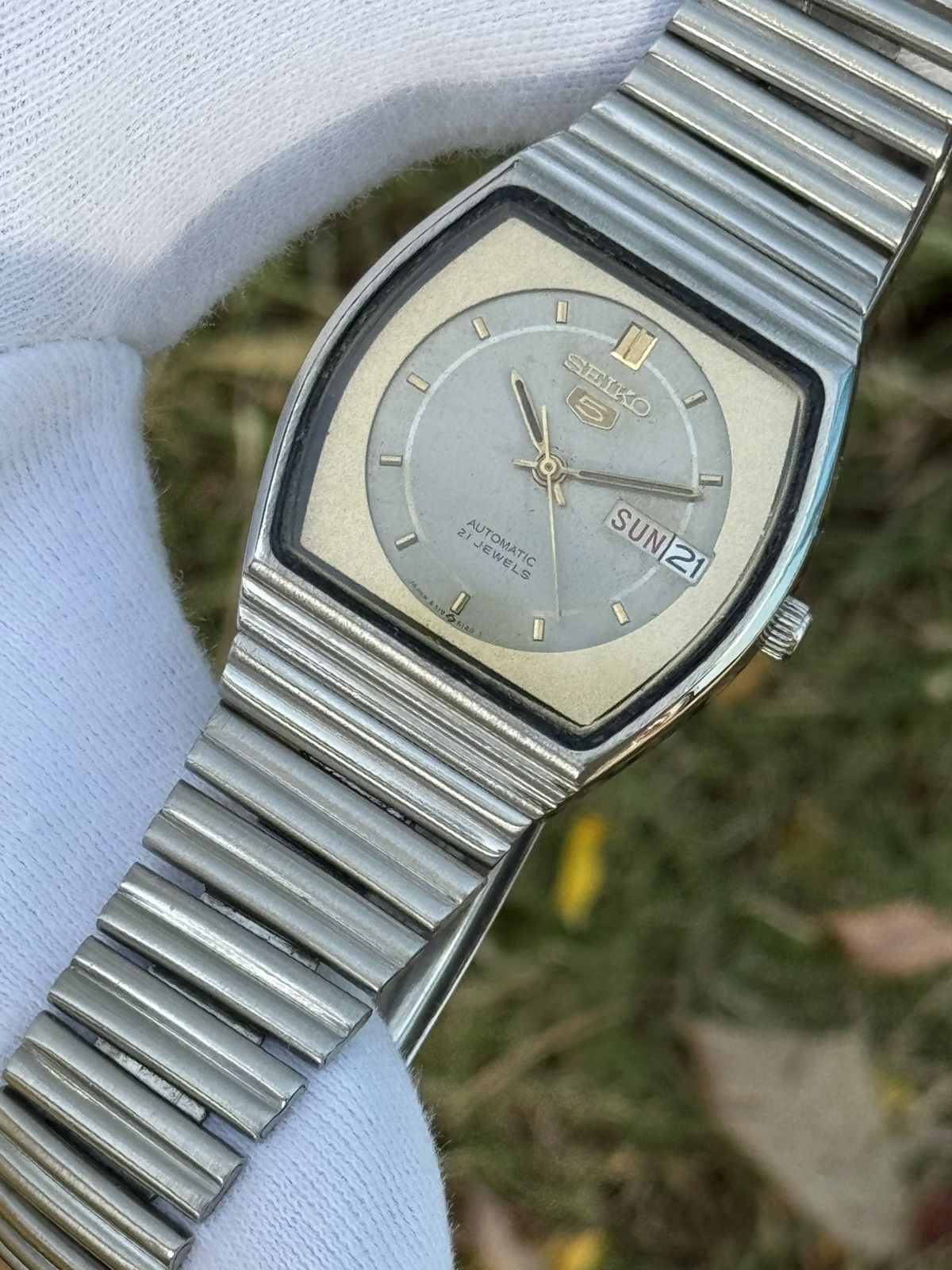 Seiko Vintage Seiko 5 Automatic japan Watch:gray Dial, retro Case Size 36 - 1 Thumbnail