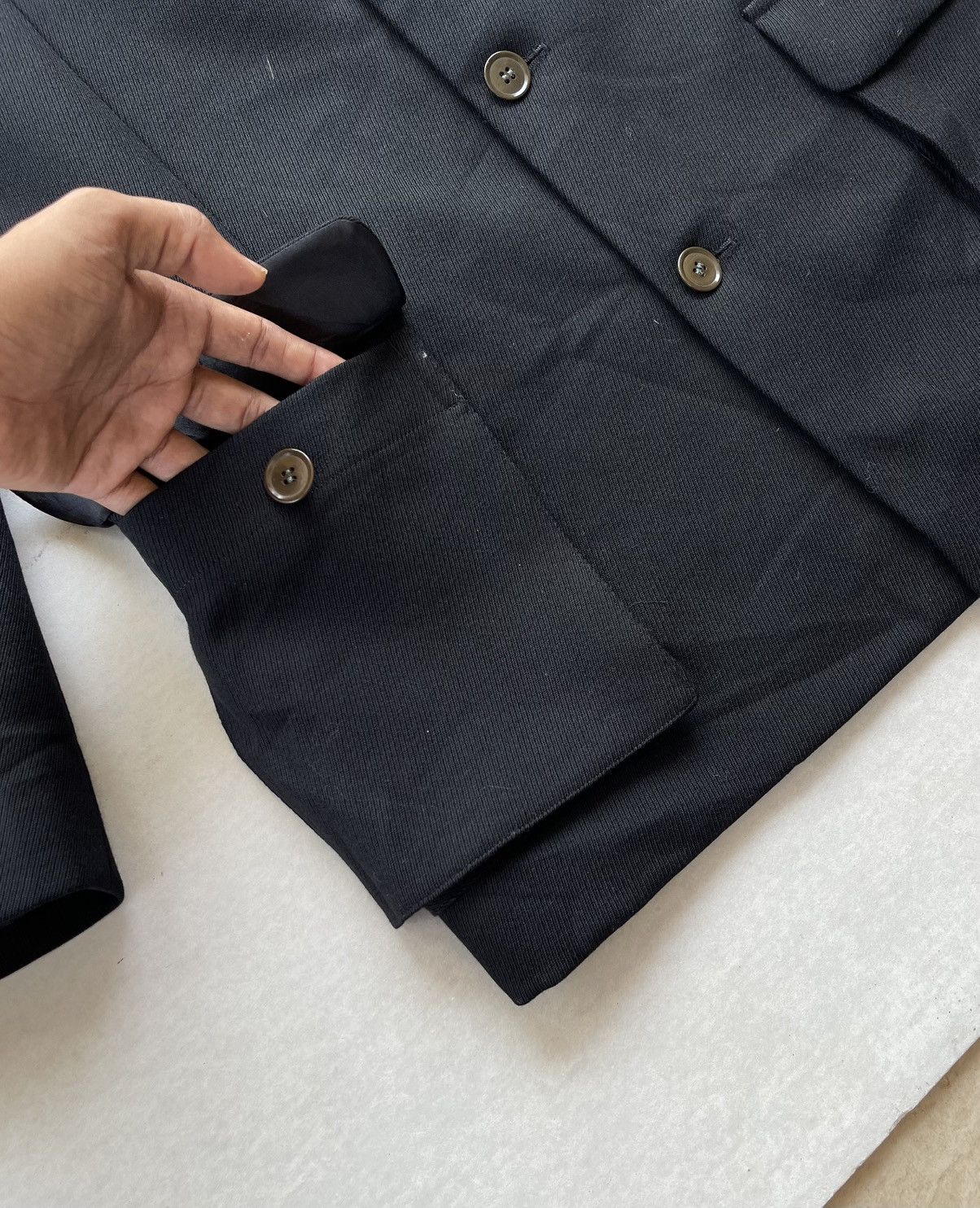Katharine Hamnett London 🔥VINTAGE KATHARINE HAMNETT LONDON WOOL BUTTON SUIT BLACK Size US M / EU 48-50 / 2 - 8 Thumbnail