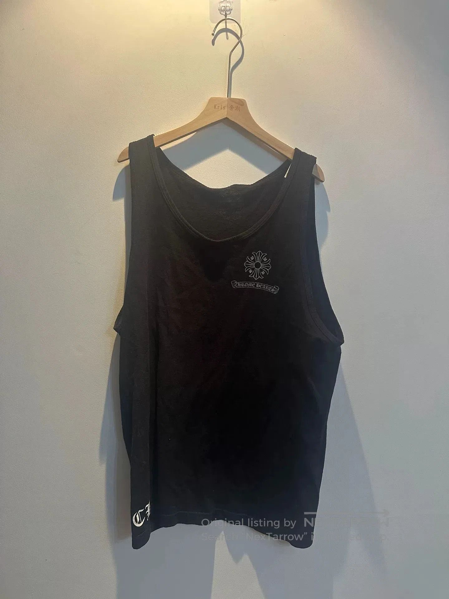 Chrome Hearts Cross Print Black Tank Top.