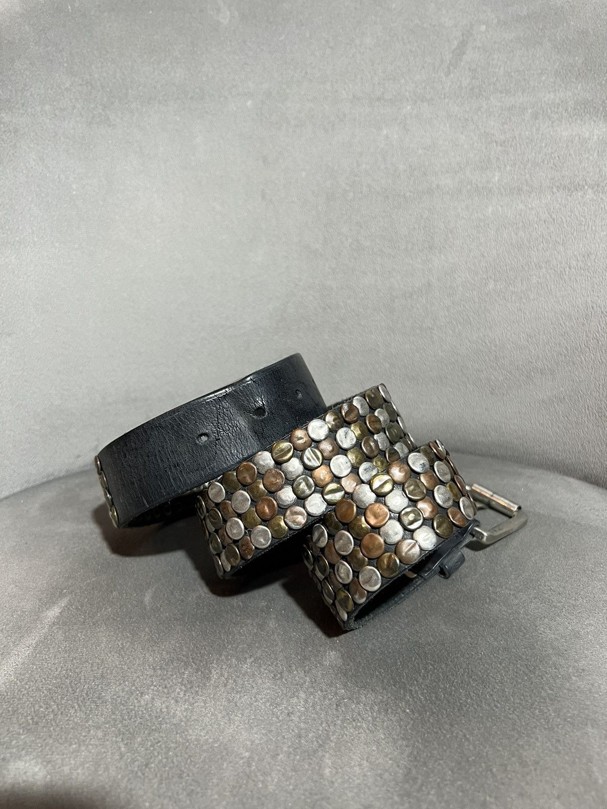 If Six Was Nine × Vintage Y2K Vintage Leather Belt BB Simon Style Size ONE SIZE - 5 Thumbnail