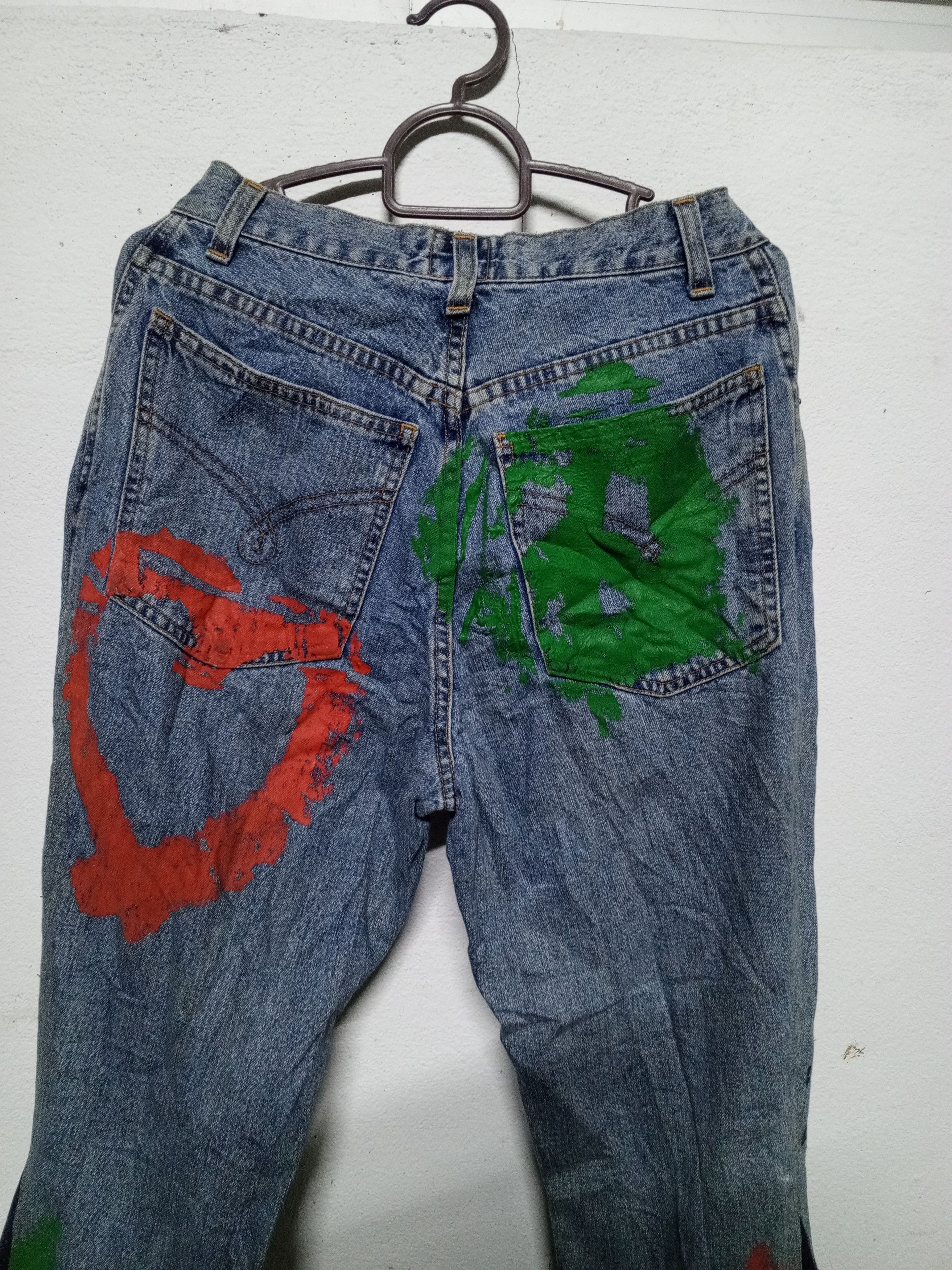 If Six Was Nine × Moschino 💥veryrare💥90s Moschino jeans mix paint Size US 27 - 7 Thumbnail