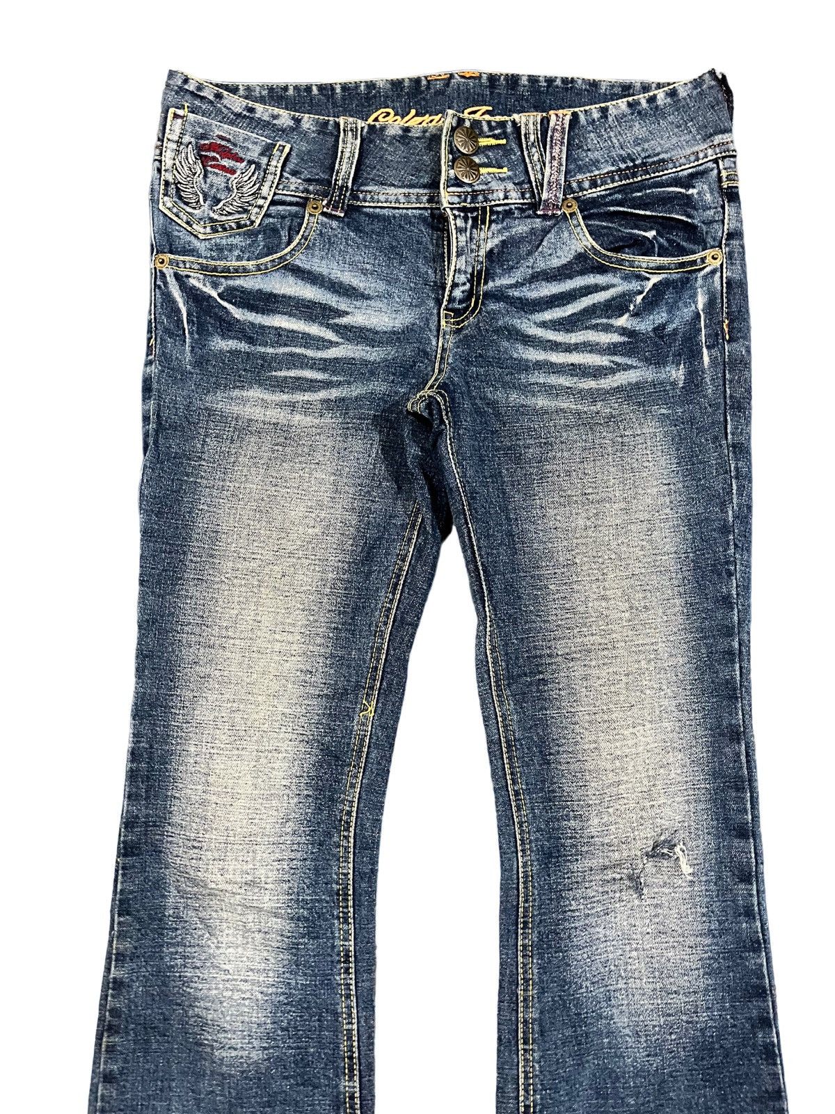Japanese Brand Vintage Colza Punk Flare Denim Size US 32 / EU 48 - 2 Thumbnail