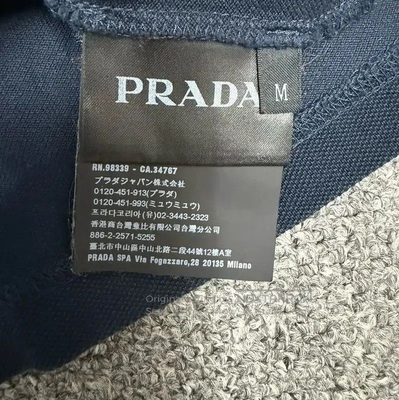Prada Prada Men's Blue Cotton Polo Shirt. Size US M / EU 48-50 / 2 - 4 Thumbnail
