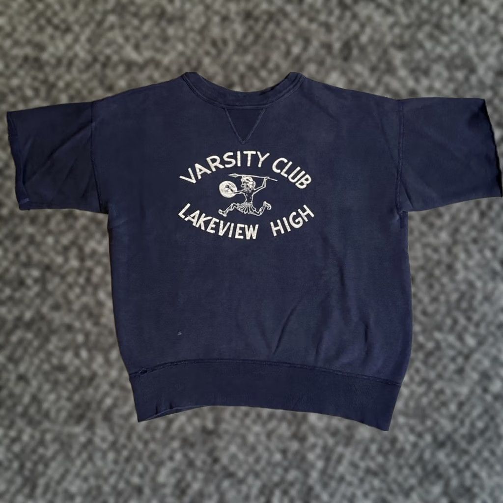 Vintage VINTAGE Varsity Club Lakeview High Sweatshirt Sz XL Single V 1950s 50s USA Size US XL / EU 56 / 4 - 1 Thumbnail
