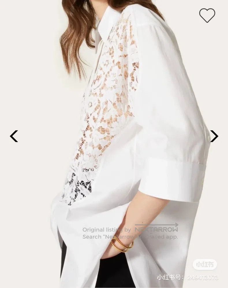 Valentino Valentino Lace cut-out panel shirt long-sleeved top Size S / US 4 / IT 40 - 9 Thumbnail