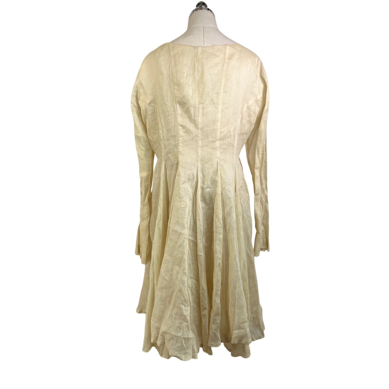 Other Elm Design Ivory Ramie Dress Long Sleeves Size S / US 4 / IT 40 - 10 Thumbnail